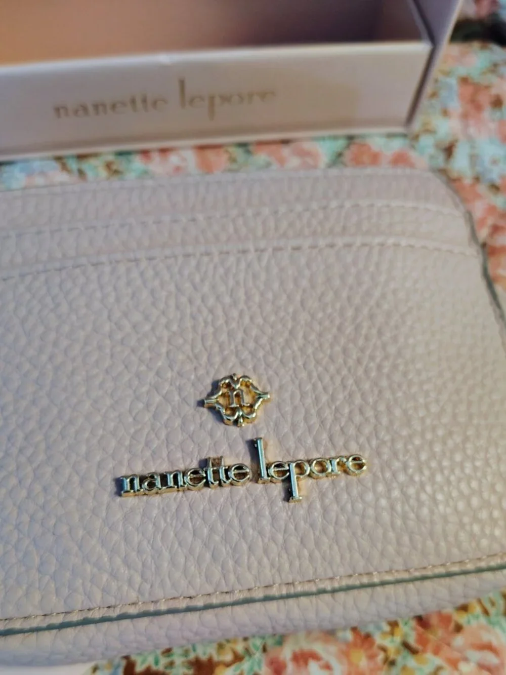 Nanette Lepore ballet slipper wallet, pebbled leather. NIB.